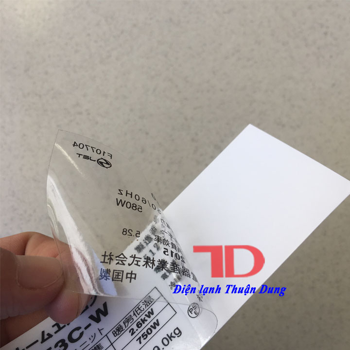 Tem thông số dành cho máy lạnh PANASONIC nội địa