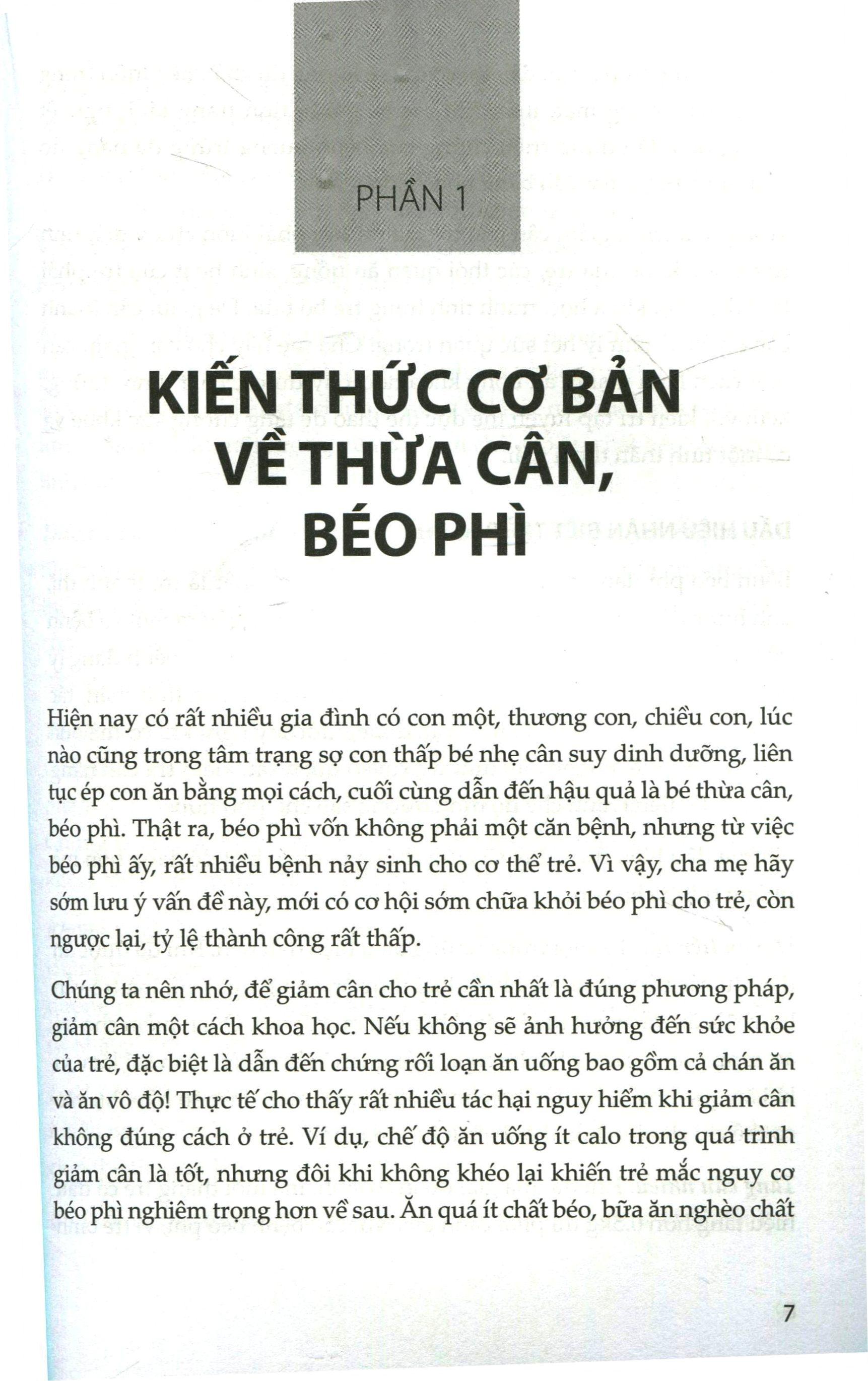 Dinh Dưỡng Cho Trẻ Béo Phì