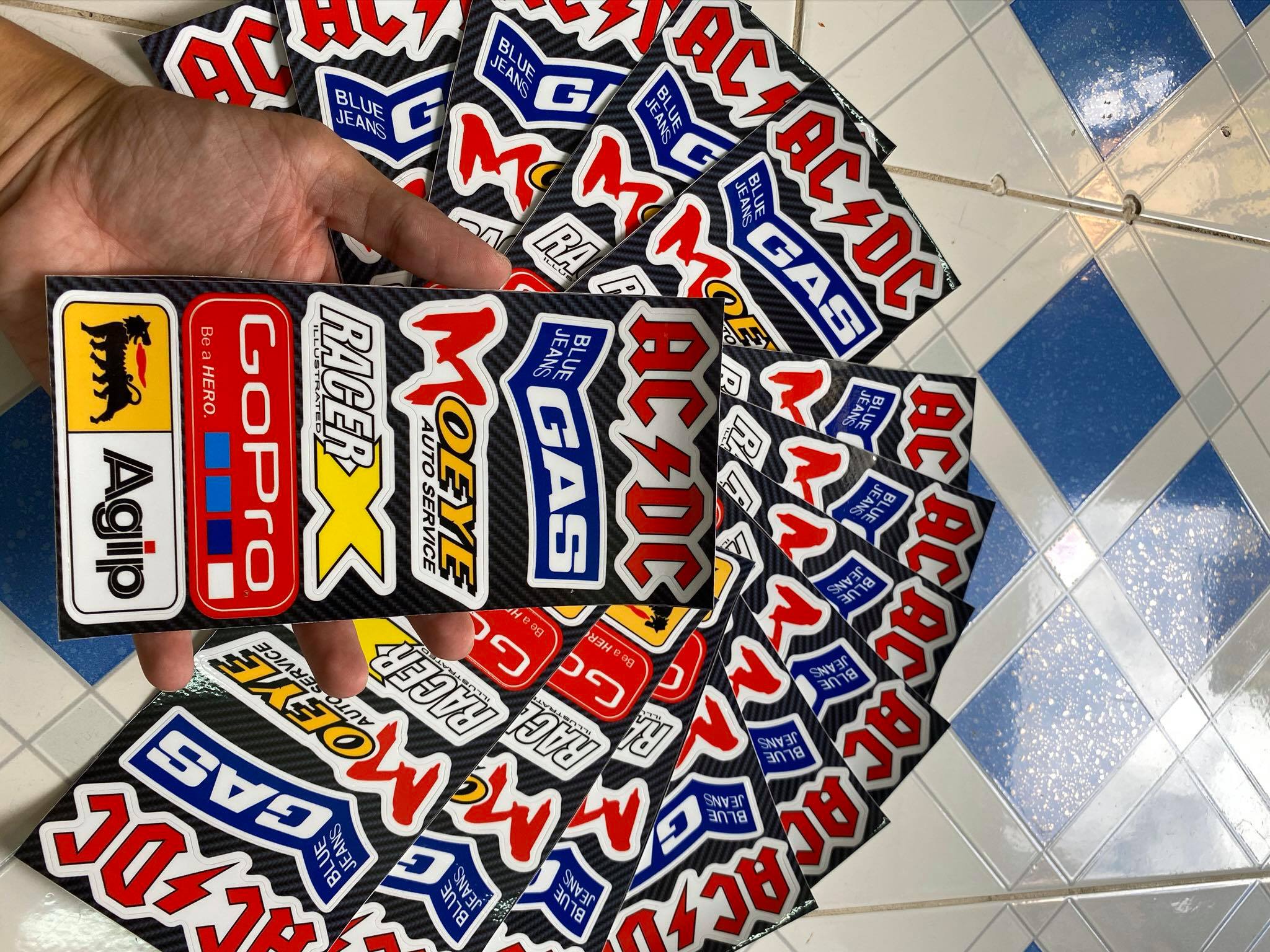 [HCM]STIKER TẤM CHỮ NHẬT ACDC GAS