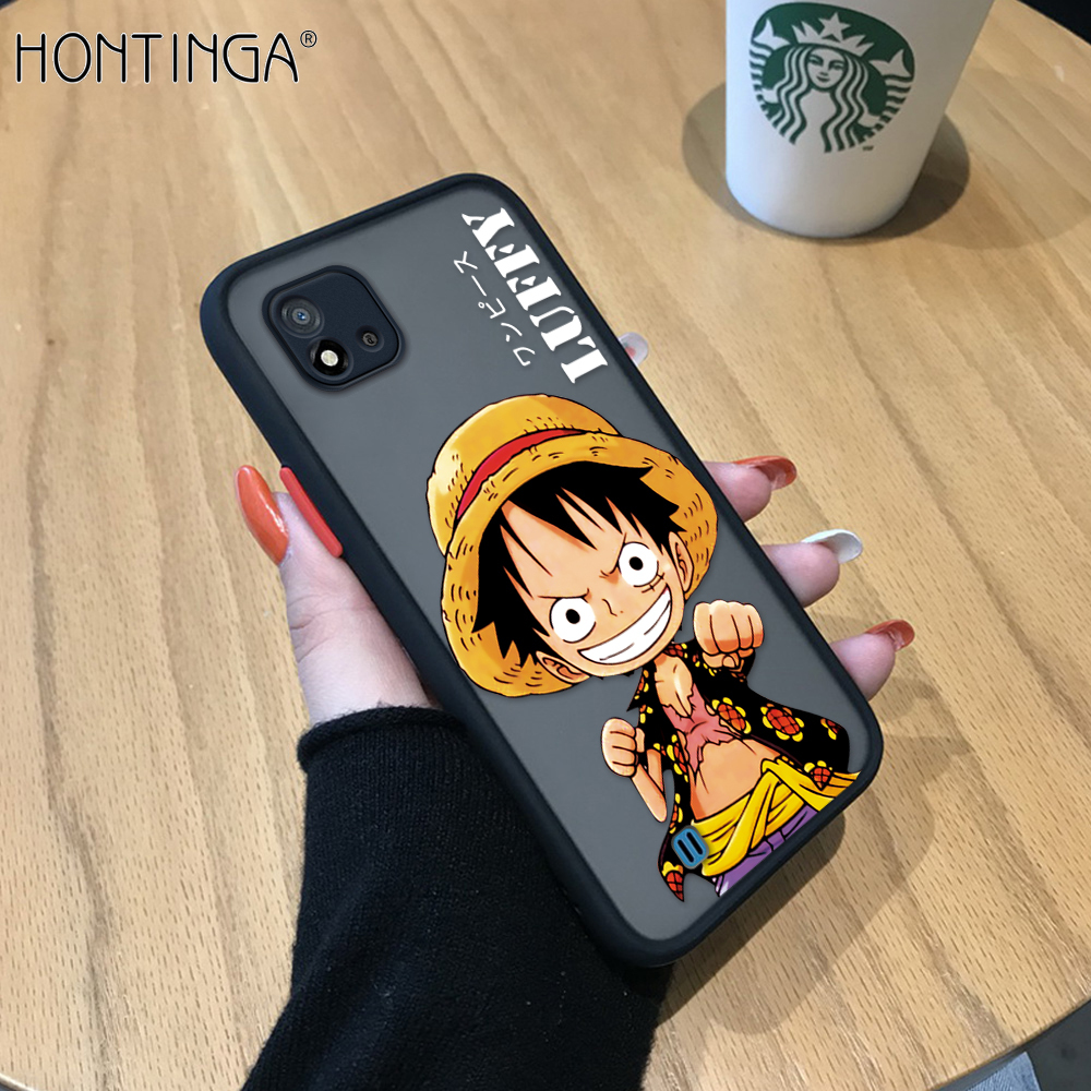 Hontinga Casing Case For Realme C11 2021 Case Cartoon Anime Luffy Case Astronaut Frosted Casing Transparent Phone Case Full Cover Camera Protect Case Hard Case For Boys For Girls