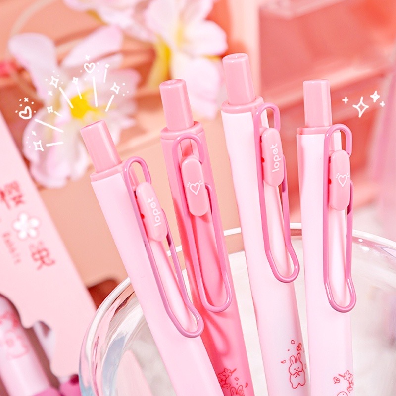 Bút gel đen LOPET RABBIT SAKURA hồng