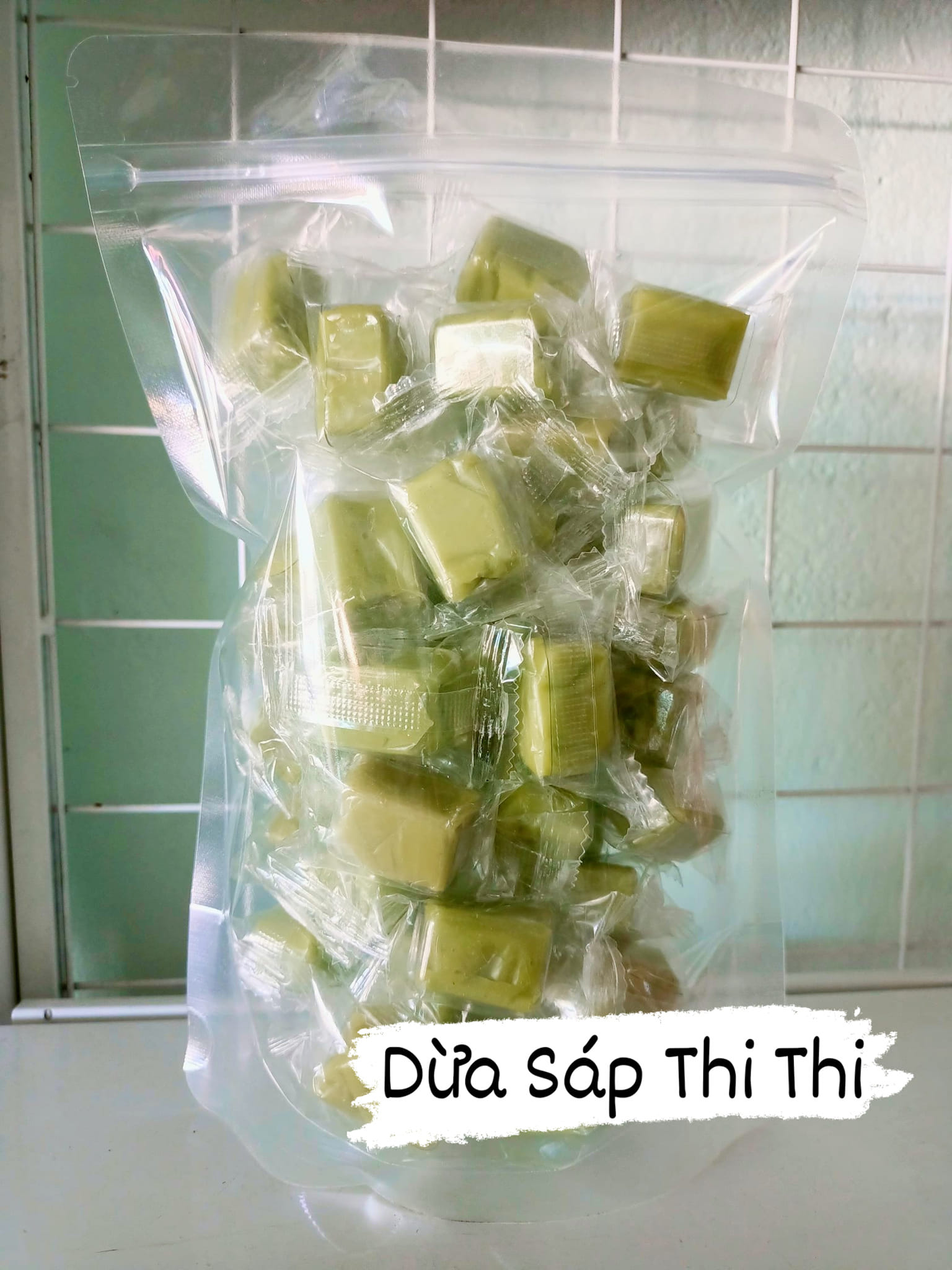 150gr Kẹo Dừa Sáp Vị Lá Dứa