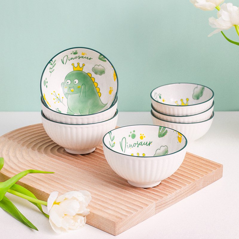 Bát Ăn Cơm Sứ Dễ Thường Hình Thú Cute Đáng Yêu, Bát Ăn Cơm Đẹp