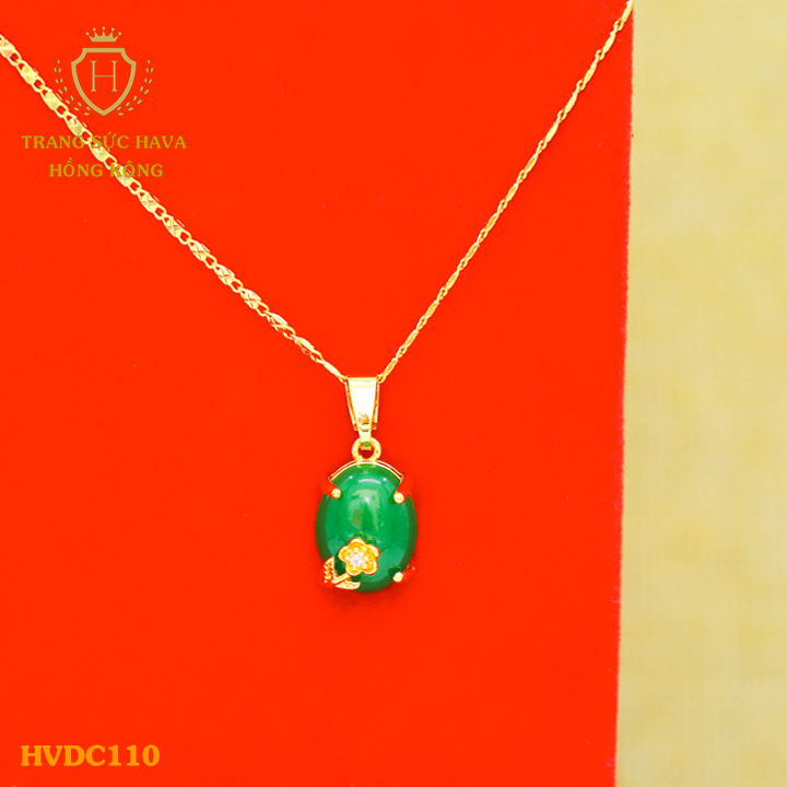 Women necklace 24k gold plated titanium rhinestone pendant necklace-Hava Hong Kong jewelry