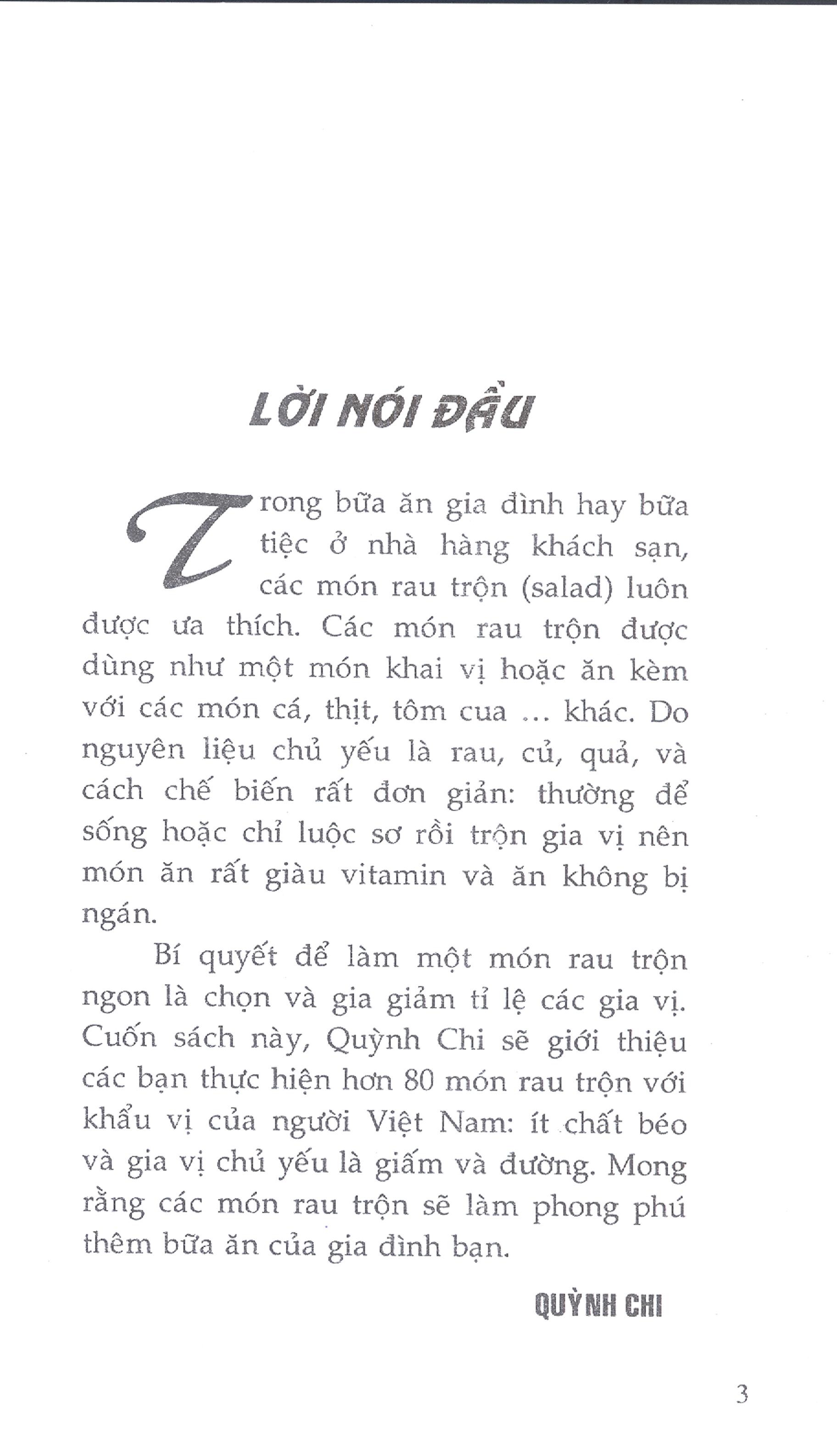 Các Món Rau Trộn (Salad)