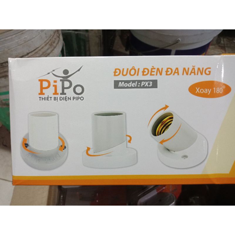 Đuôi đèn xoáy bắt tường đa năng PiPo