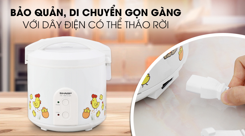 Nồi cơm điện Sharp 2.2 lít KS-223TJV-CH