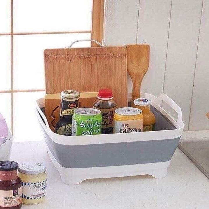 Chậu Gấp Gọn Kèm Thớt Đa Năng