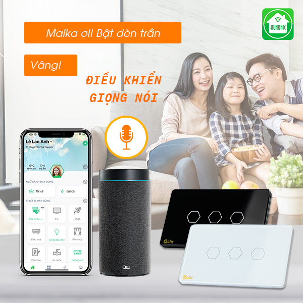 Công Tắc Cảm Ứng Datic – 2 Nút