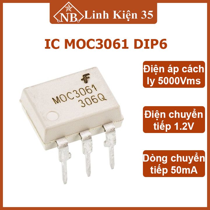 Ic moc3061 dip6 6 chân cắm