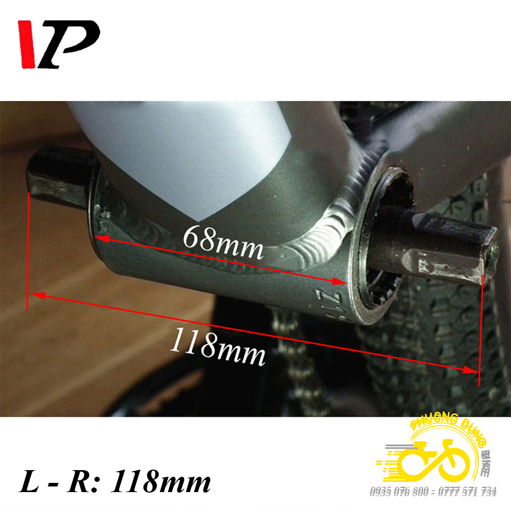 Trục giữa cốt vuông bạc đạn xe đạp VP BC73 - Nhiều Cỡ