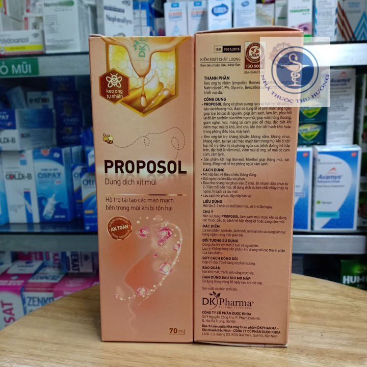 DUNG DỊCH XỊT RỬA MŨI KEO ONG PROPOSOL chai 70ml