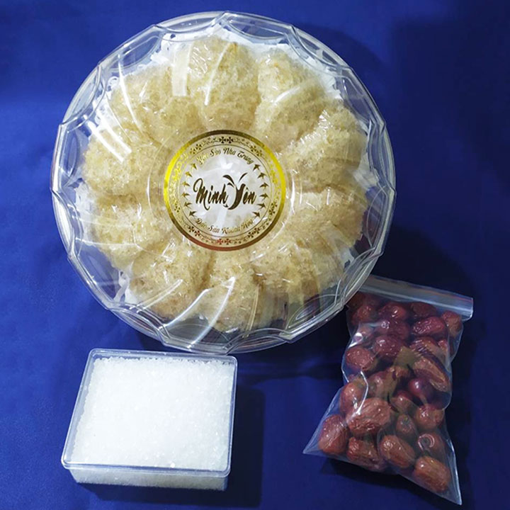 Cleaned Bird's Nest with Pressed Feathers - 100g (10 Nests)