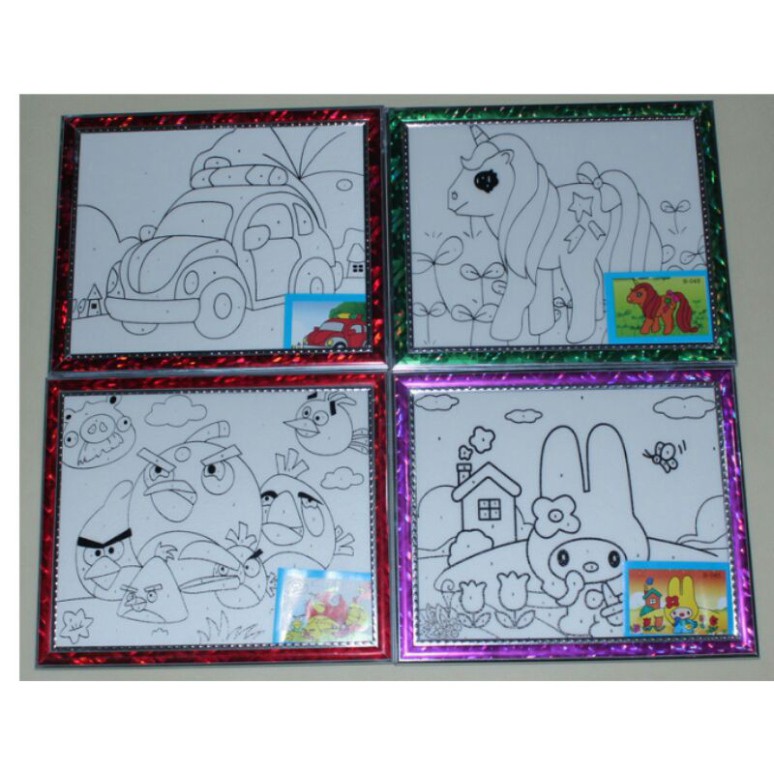 Giảm giá Tranh khung xốp tô màu 20x24cm - BeeCost Giảm Giá Tranh Khung Xốp Tô Màu 20X24Cm - Beecost
