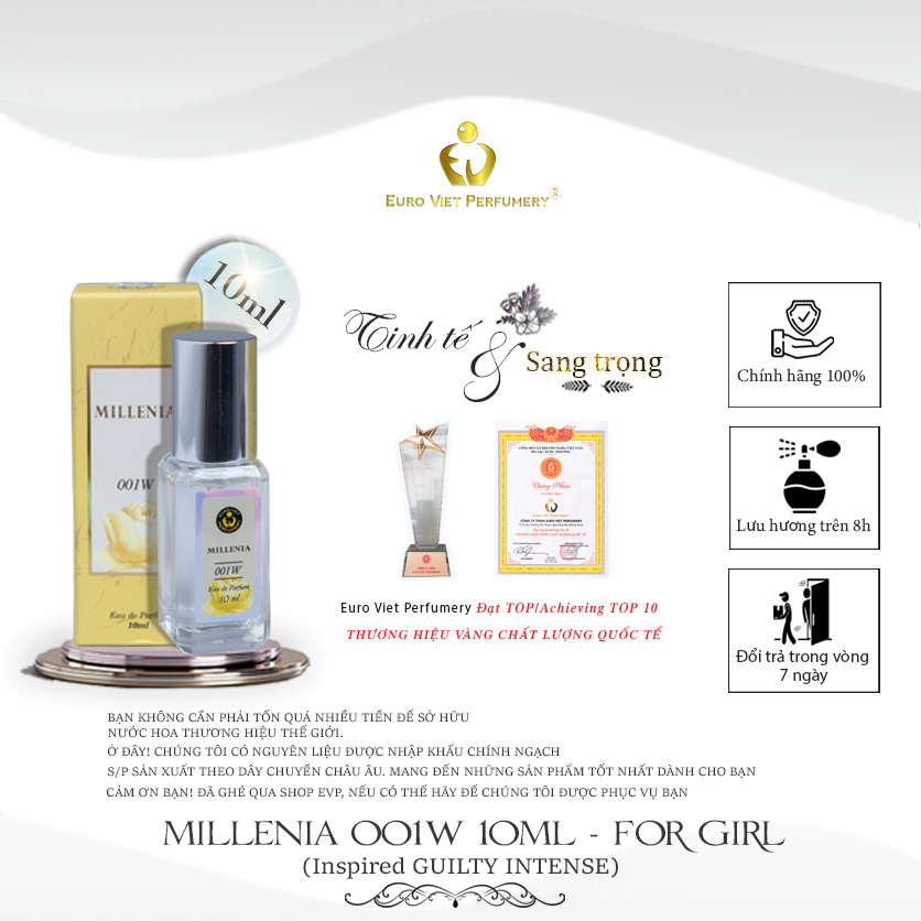 Nước hoa millenia 001w. 10ml-50ml