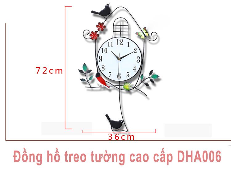 Đồng hồ trang trí treo tường cao cấp DHA006 – Mô hình tổ chim mới lạ