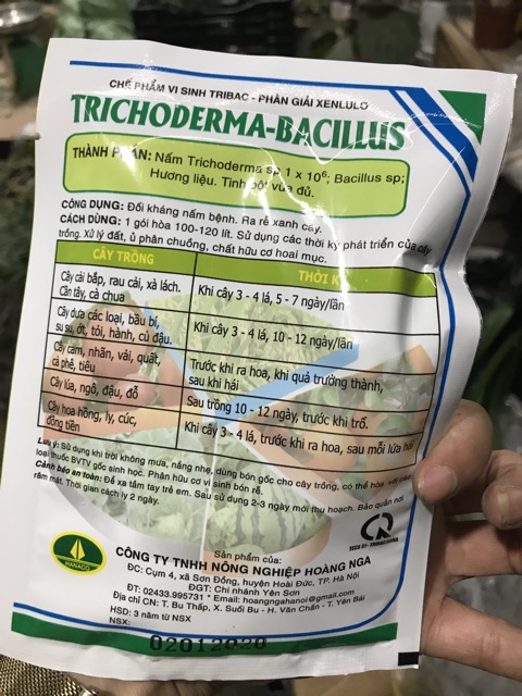 Chế phẩm hữu cơ vi sinh Trichoderma Bacilius gói 100g