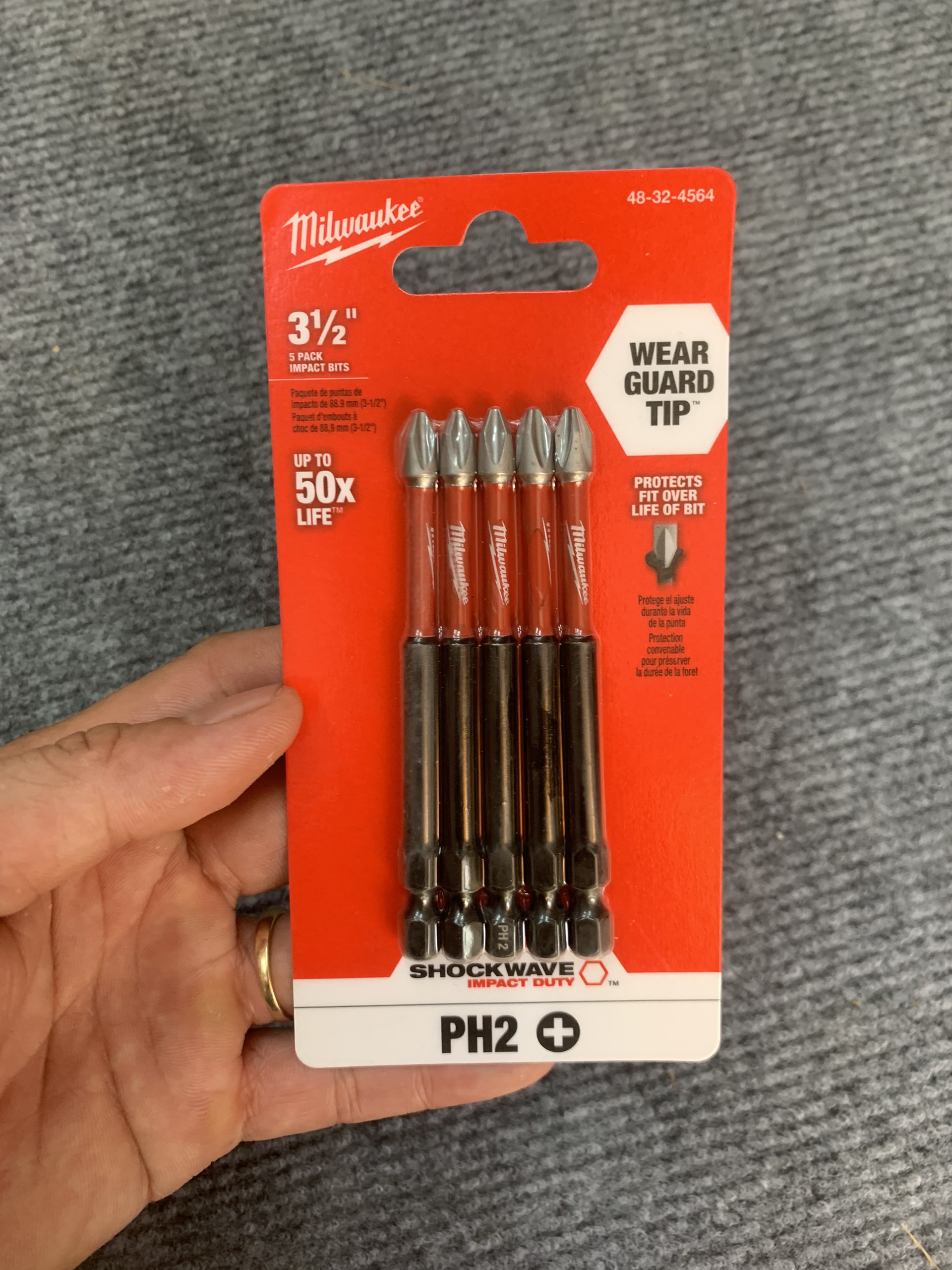 Mũi bắn vít PH2 dài 9cm Milwaukee (loại 1 đầu , chuẩn ngắn)