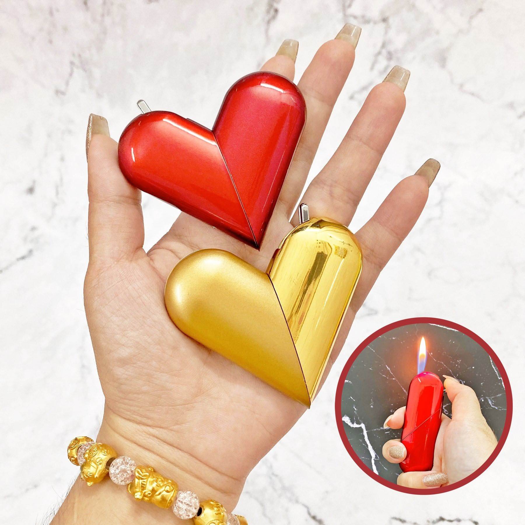 BẬT LỬA HÌNH TRÁI TIM (CÓ HỘP) - (XÀI GAS) BẬT LỬA HÌNH TRÁI TIM (CÓ HỘP) - (XÀI GAS)