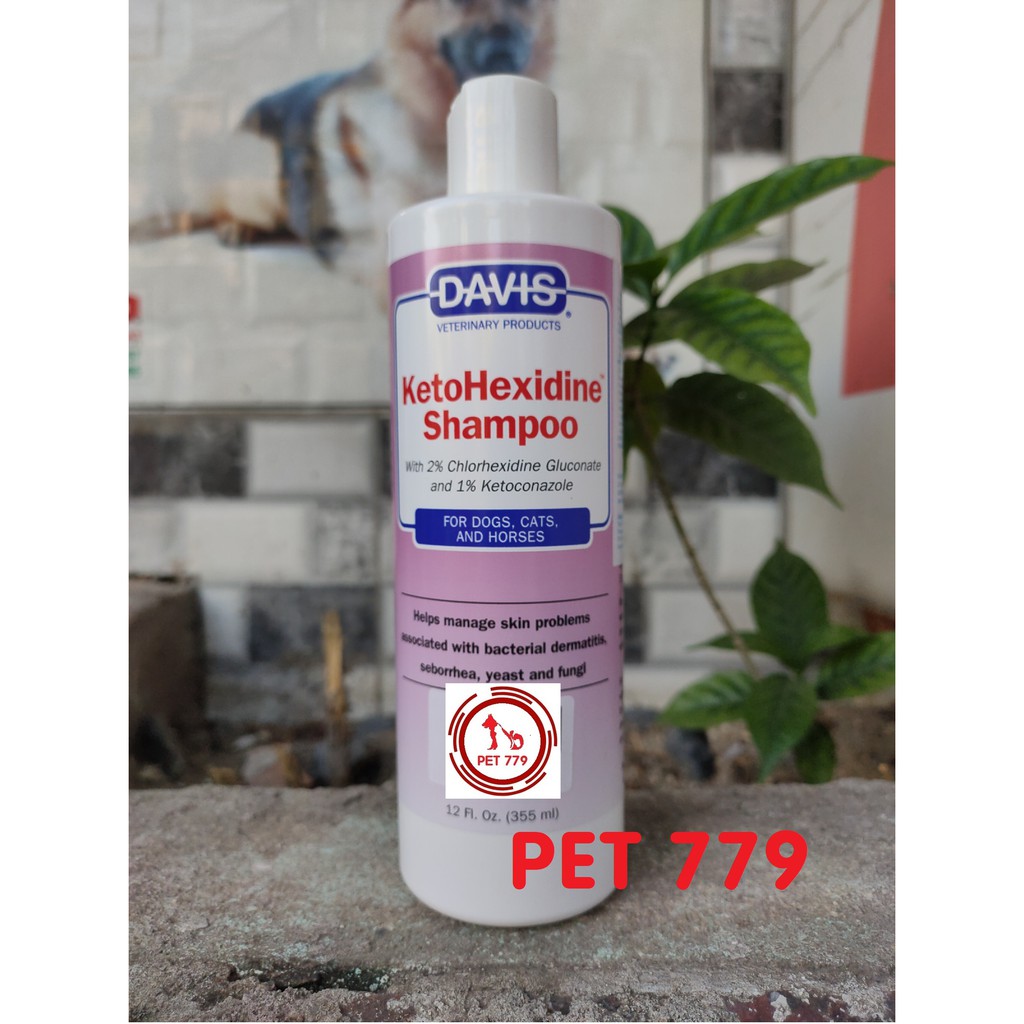 [HCM]Sữa Tắm Viêm Da Davis Ketohexidine 355ml dành cho chó mèo