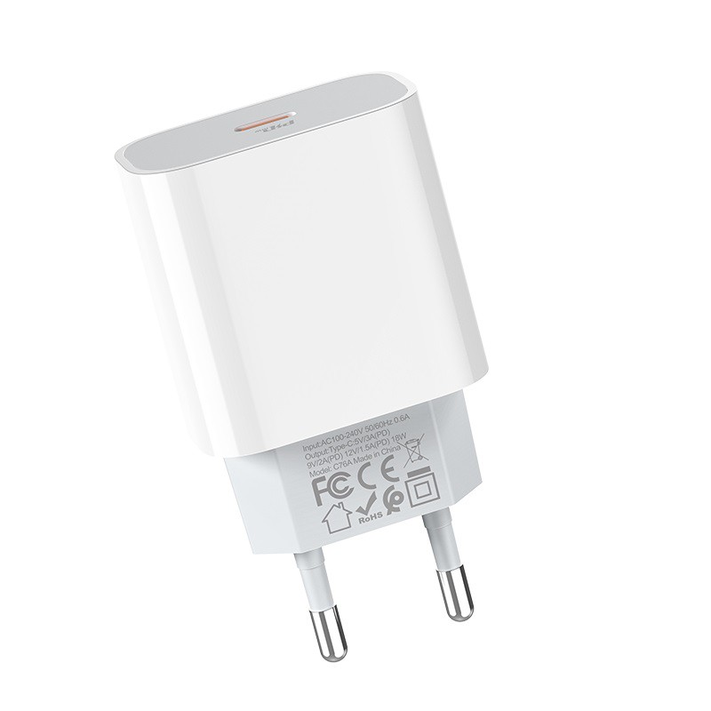 [HCM]Bộ Sạc Nhanh Siêu Tốc Hoco C76A - PD 18W đầu vào TypeC Cho Iphone Ipad