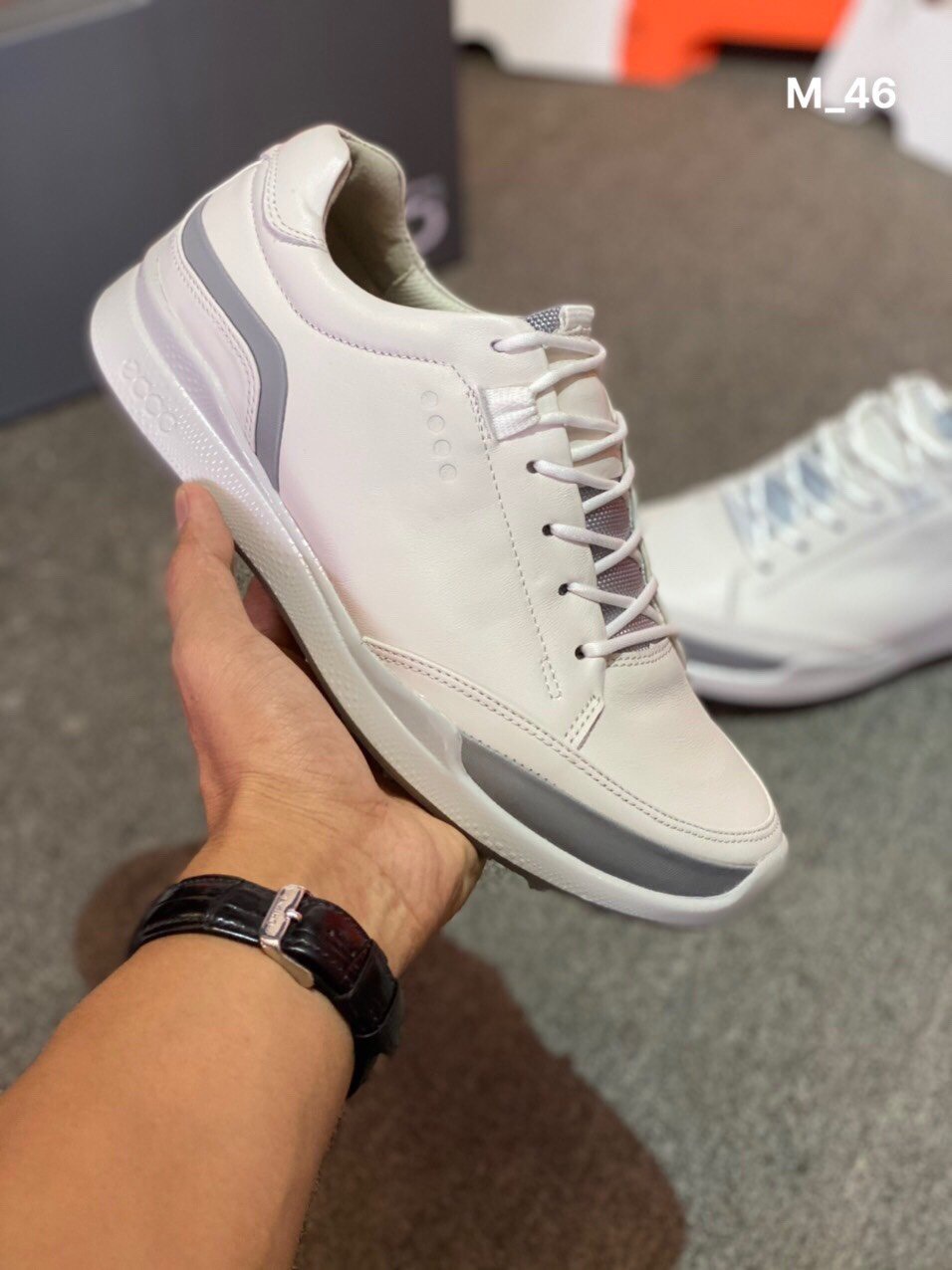 Giày Golf Ecco Nam Dây Buộc-Êm chân-Chống nước