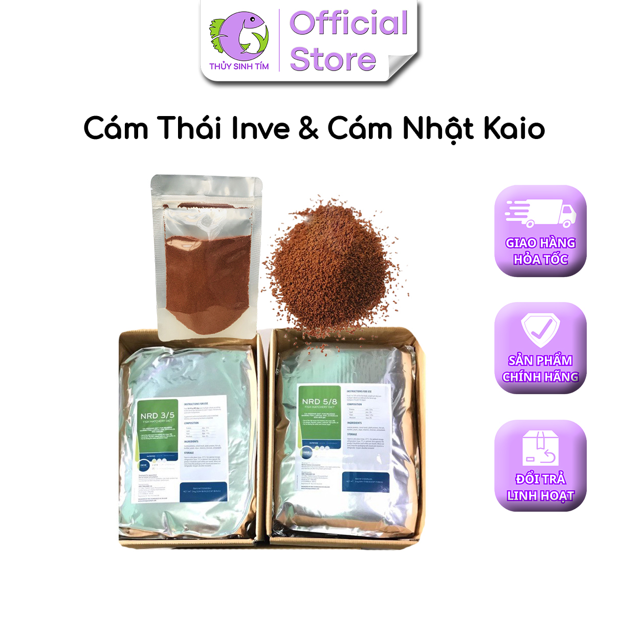 Cám Thái Inve Và Cám Nhật Kaio (Thức Ăn Cá Cảnh)