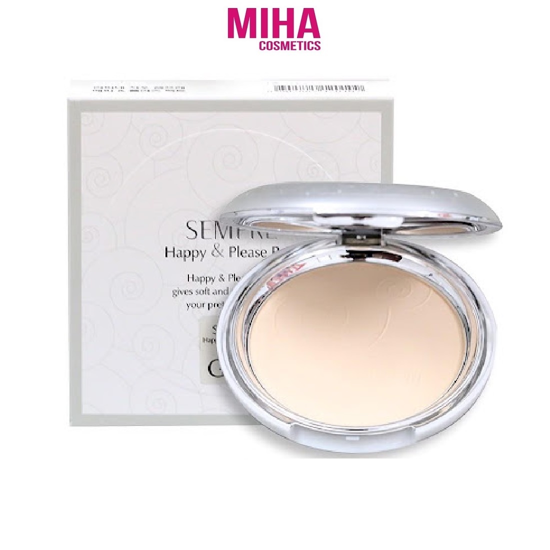 Phấn Phủ Dạng Nén Siêu Mịn GEO LAMY Sempre 22g Hộp Màu Trắng Hàn Quốc