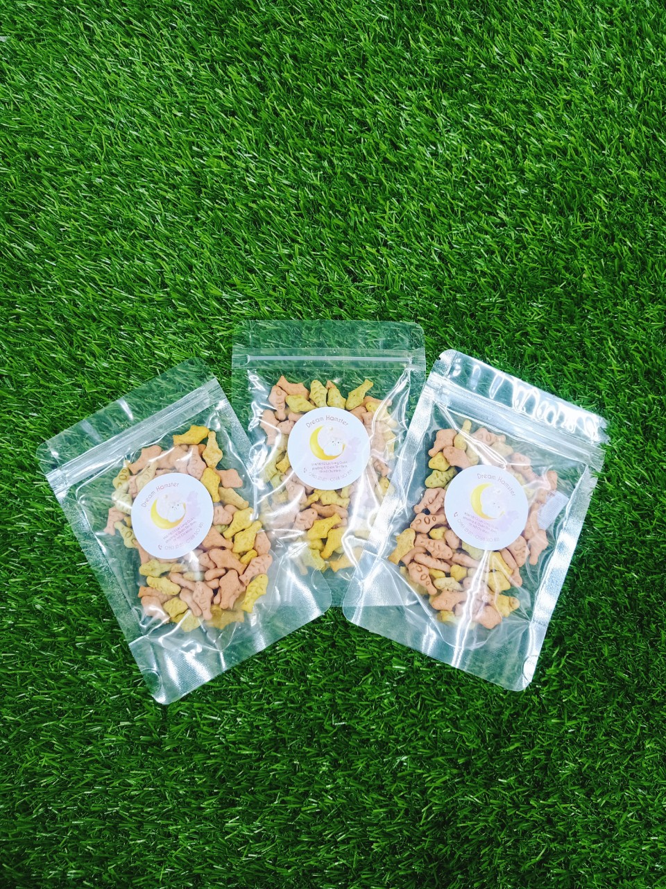 Bánh quy Gấu/Xương/Cá mài răng canxi cho hamster