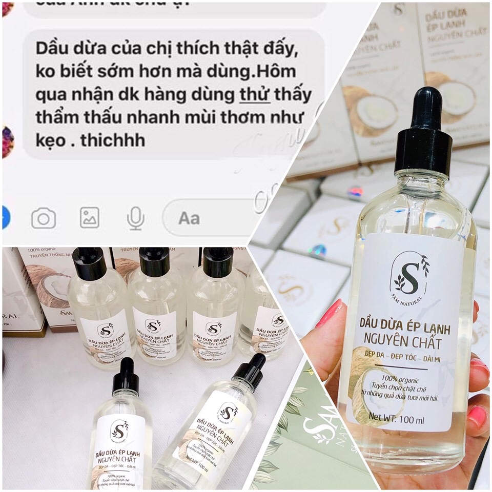 DẦU DỪA ÉP LẠNH NGUYÊN CHẤT SAM NATURAL