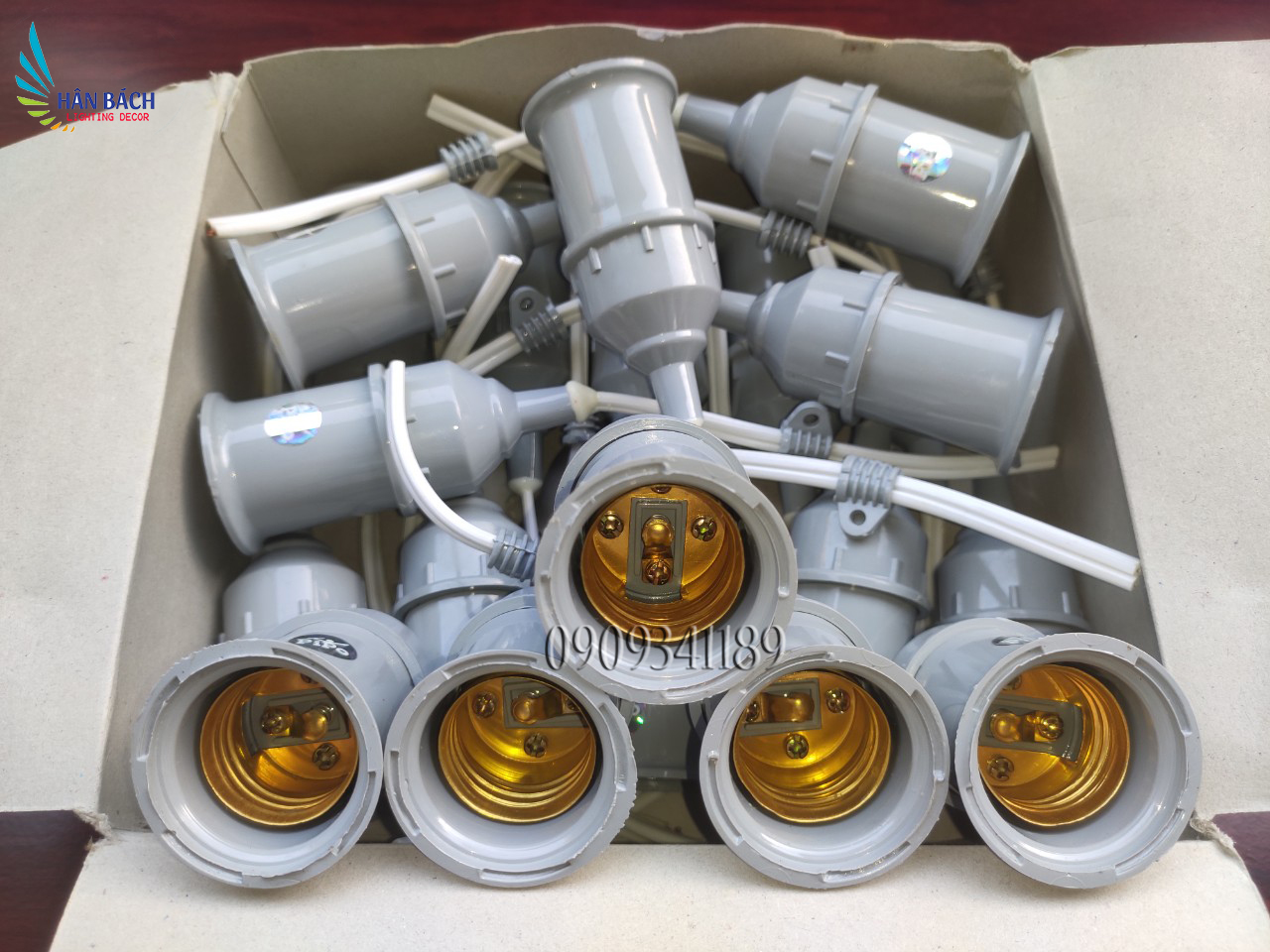 [HCM]Bộ 2 đuôi đèn treo tiêu chuẩn kín nước E27