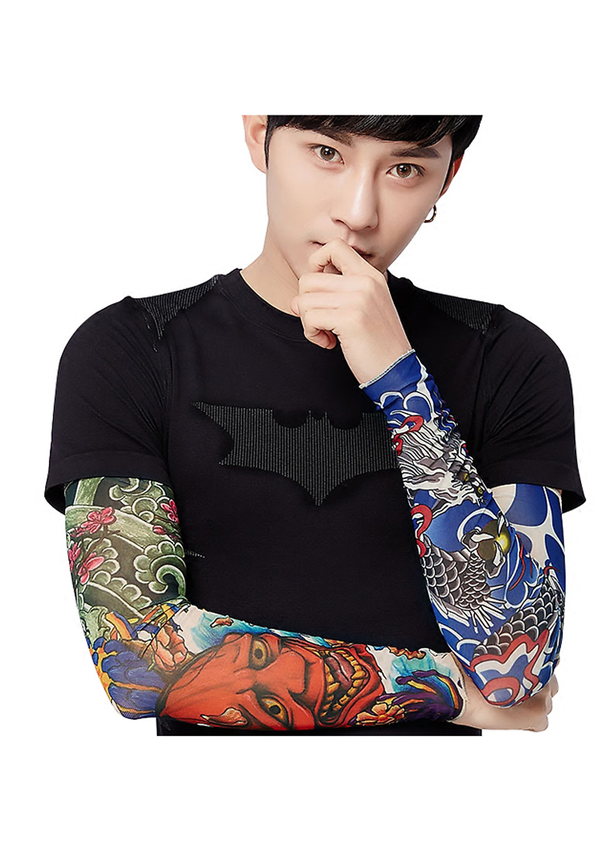 Găng Tay Hình Xăm Tattoo 3d (2 Găng Tay, Mẫu Ngẫu Nhiên)