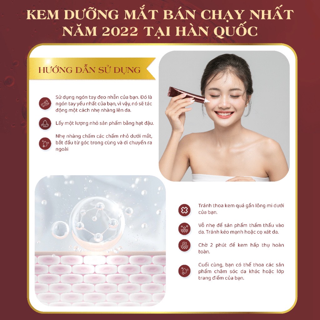 [HSD 2027] Kem Mắt GIK NMN Eye Cream 30ml Giúp Nâng Cơ Chống Lão Hoá Vùng Da Mắt