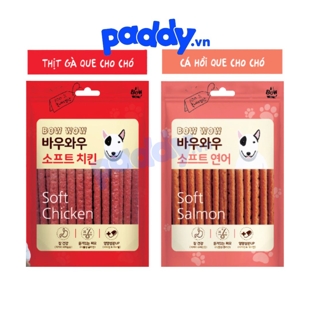 Bánh Thưởng Cho Chó Que Cá Hồi & Gà Bowwow Soft 150g