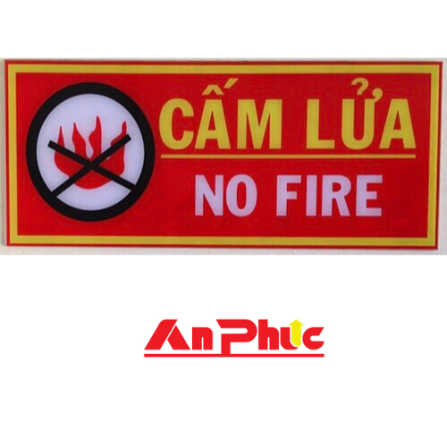 [HCM]Bảng cấm lửa cấm hút thuốc bằng Mica