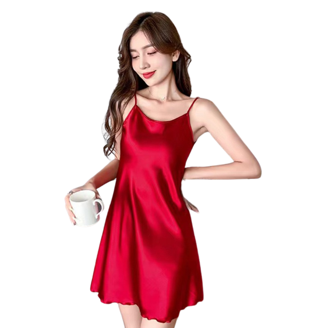 Đầm Ngủ Sexy 2 Dây, Váy Ngủ, Đồ Ngủ Mặc Nhà Lụa Satin