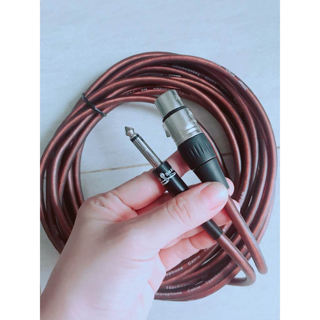 Dây micro đầu 6.5mm dài 6m lõi đồng