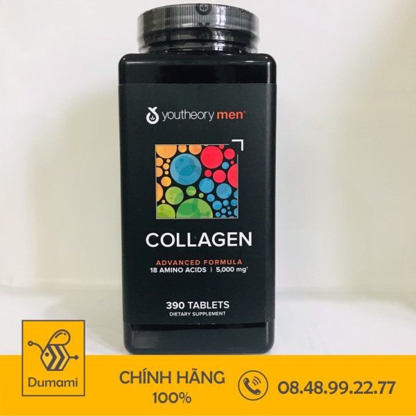[Ship nhanh] Viên Collagen Dành Cho Nam Giới Youtheory Men Collagen Advanced Formula 390 Viên của Mỹ nhập khẩu