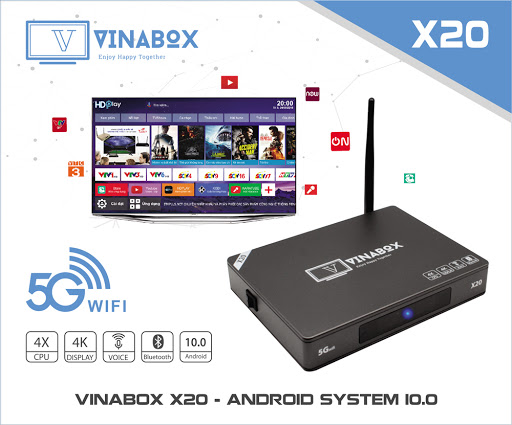 VINABOX X20 PHIÊN BẢN RAM 4GB - ANDROID 10 SIÊU MƯỢT