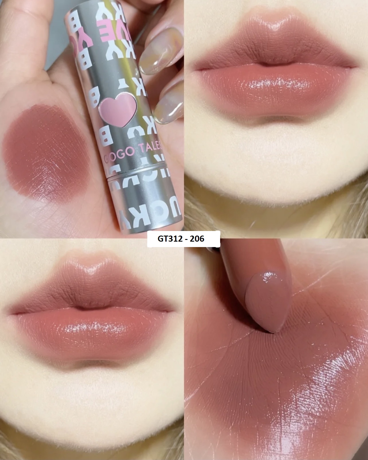 Son thỏi dưỡng có màu mềm mịn môi gogotales floral sweetheart gt312 - gogo tales