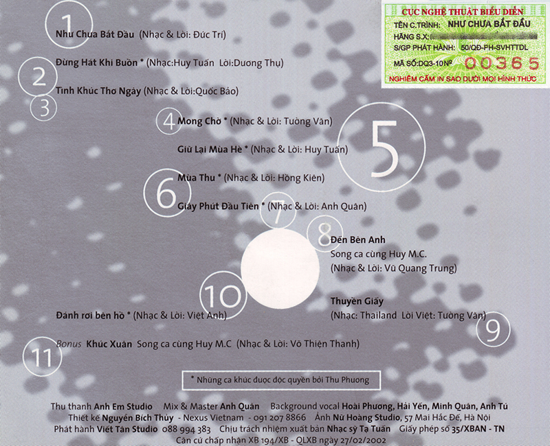 Bộ 7 đĩa cd nhạc Thu Phương 2