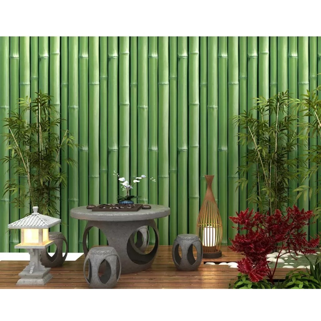 Cuộn 10m giấy dán tường thân tre khổ rộng 45cm