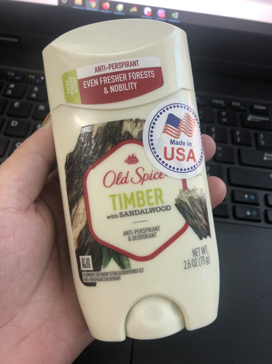 Sáp Khử Mùi Old Spice Timber 73g