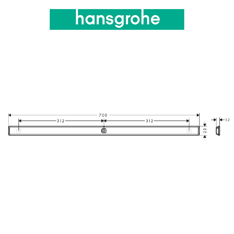 Thanh treo tường 70cm HANSGROHE WallStoris 27904