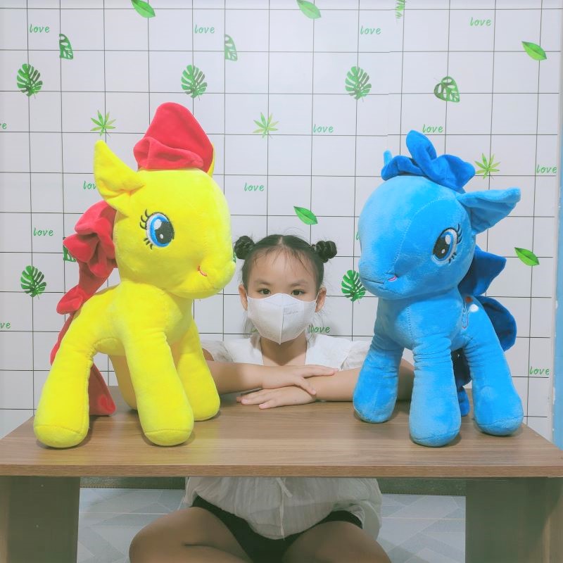 Gấu bông ngựa pony thiên thần nhiều màu thú bông hoạt hình my little pony dễ thương
