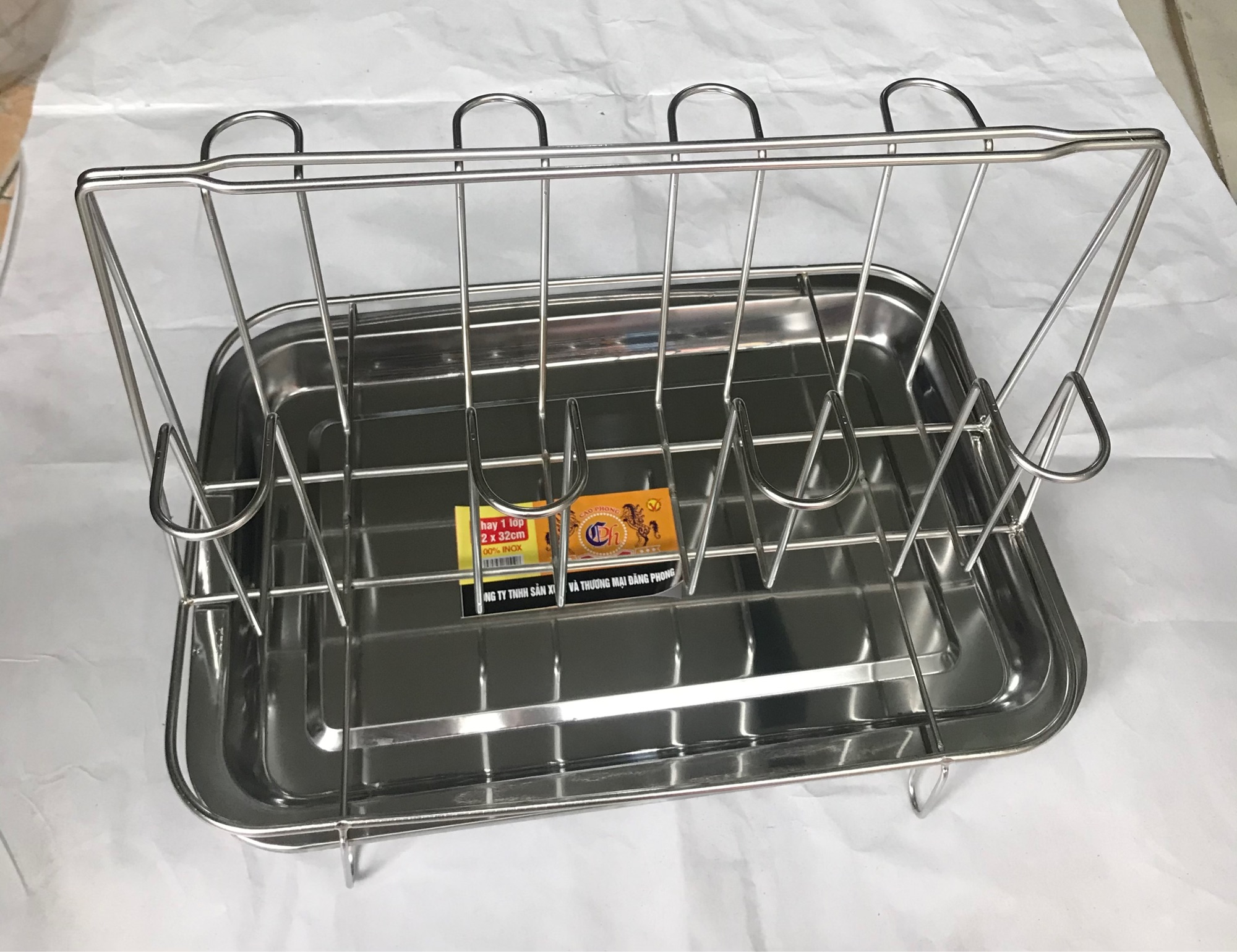Giá úp cốc inox 8 cốc
