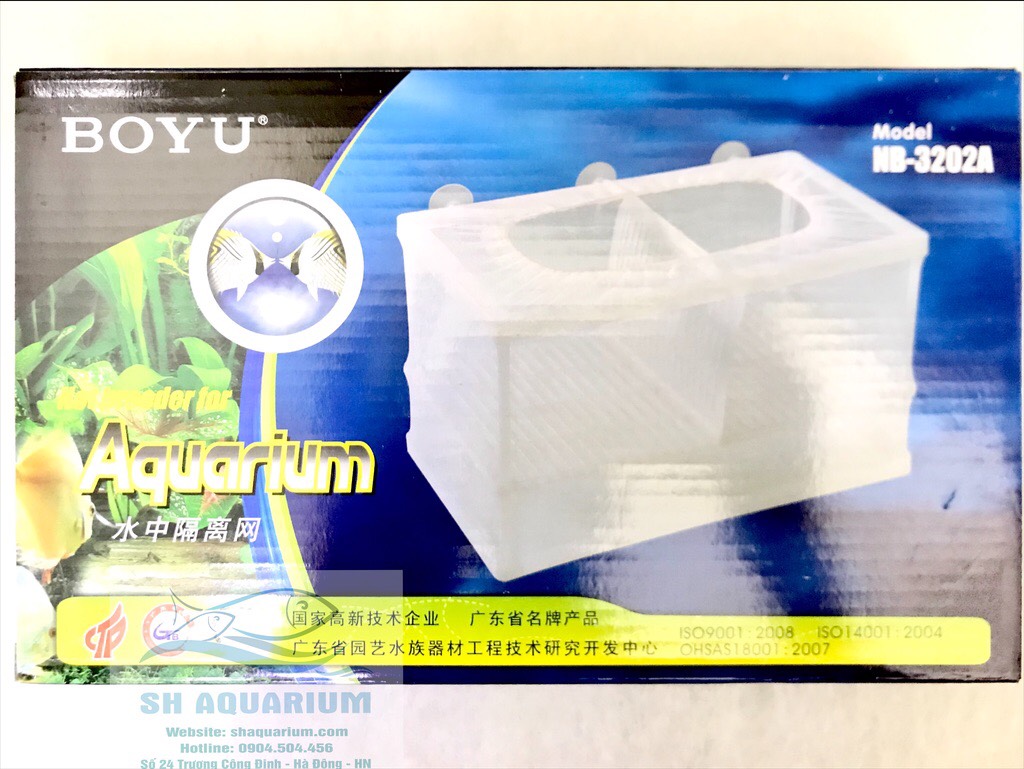 [HOÀN TIỀN 10%]LỒNG DƯỠNG CÁ CẢNH ĐÔI BOYU NB-3202