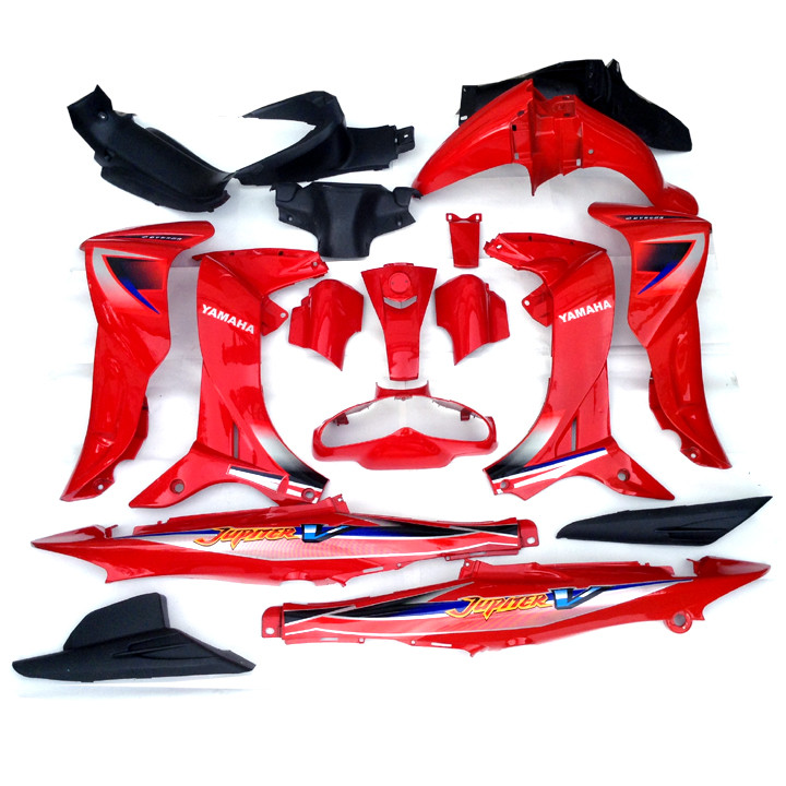 [ TẶNG TEM ] Bộ dàn áo xe máy JUPITER V màu ĐỎ CỜ phanh CƠ , vỏ nhựa xe máy ABS - G558