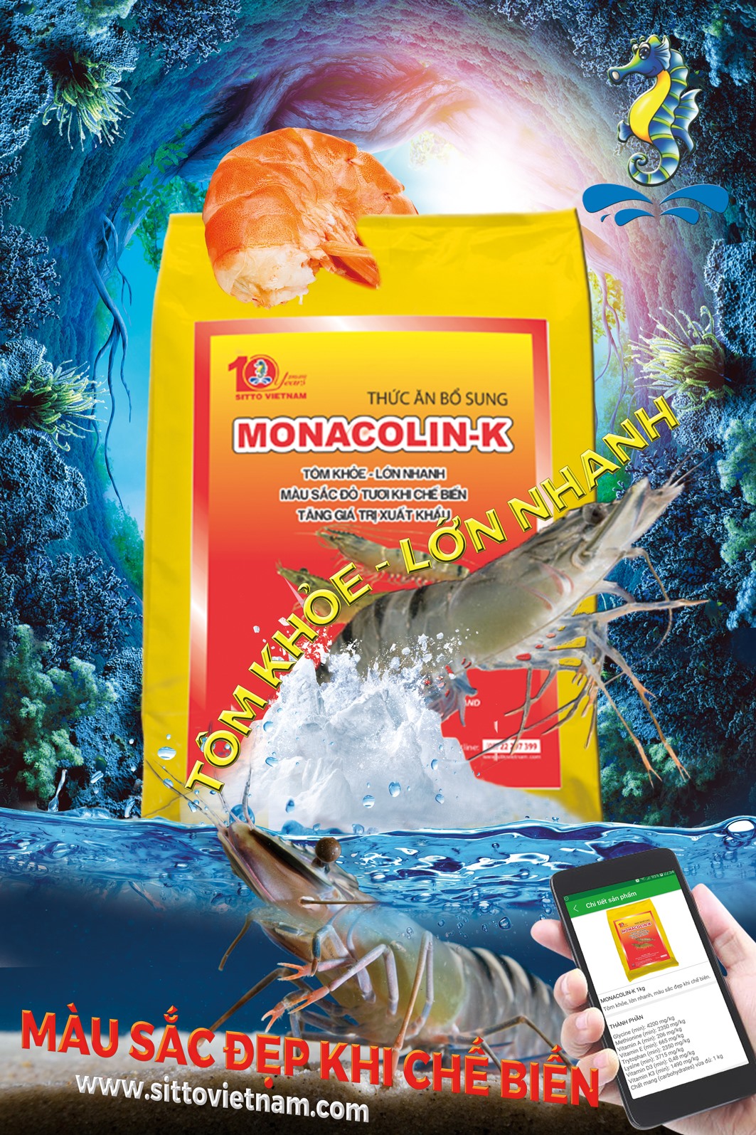 Thức ăn bổ sung Monacolin-K gói 1kg