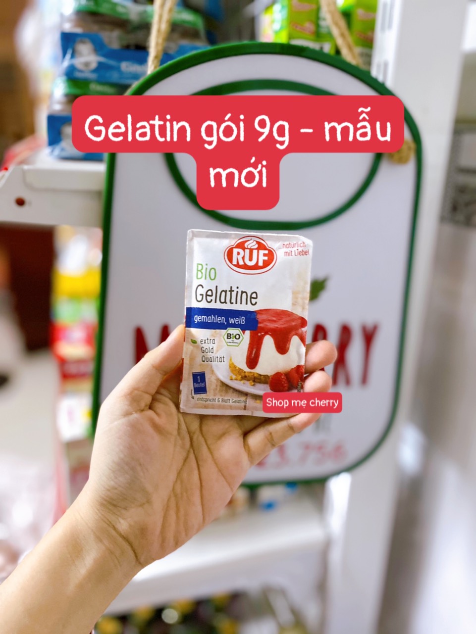 Gelatin hữu cơ làm món phụ cho bé ăn dặm ruf / sobo dạng bột. dạng lá
